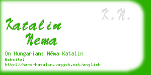 katalin nema business card