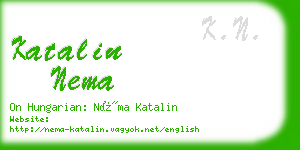 katalin nema business card